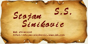 Stojan Šiniković vizit kartica